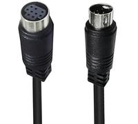 jasavdio Câble d'extension S Video Mini DIN 9 broches mâle vers femelle, câble d'extension Mini DIN 9 broches (0,5 m)