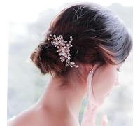 Jascatin Peigne à cheveux de mariée en cristal pour mariée - Accessoire de cheveux de mariée - Accessoire de cheveux de mariée - Pour femme - Argenté