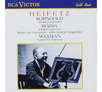 Jascha Heifetz Korngold: Violin Concerto / Rozsa: Violin Concerto; Tema con (CD)