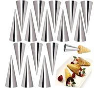 JasCherry 20 Pcs Moule Croissant À Vis En Acier Inoxydable, Moule À Pâtisserie En Rouleau De Crème Moule De Cuisson En Forme De Cône Pour Croissant De Tubes De Cannoli