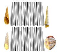 JasCherry 30 Pcs Moule Croissant À Vis En Acier Inoxydable, Moule À Pâtisserie En Rouleau De Crème Moule De Cuisson En Forme De Cône Pour Croissant De Tubes De Cannoli
