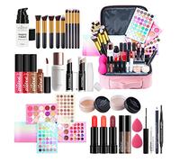 JasCherry Coffrets de Maquillage Complet, Tout-en-un Kit de Maquillage Professionnel avec Trousse Rose Voyage Portable, Ensemble-cadeau Maquillage avec Fard à Paupière Palette Rouge à Lèvre