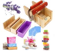 JasCherry Coupe Savon Fait à la Main Super Cadeau Kit en Bois - Réglable Outil de Fabrication de Savon Boîte en Bois - Multi-Fonction Outil de découpe + 2 Couteau de Coupe #2