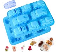 JasCherry Moule en Silicone, Moules à Bonbons et à Chocolat, Moules en Forme de Voiture 3D Moule à Savon Moule de Cuisson pour Gelée de Bricolage, Biscuits, Bonbons, Gâteau au Fromage, Muffin