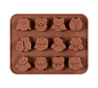 JasCherry Moule en silicone Pour Muffins, Cupcake, Chocolat, Pudding Et Gelée - Série animale - Hibou