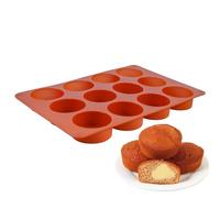 JasCherry Moule Silicone pour Chocolat/Glace, 12 Empreintes Cylindriques Professionnelles, Résistant à -40°C à 230°C, Idéal Bonbons, Dessins 3D, Cake Pops, Lavable au Lave-vaisselle, 27 x 18 x 2.3 cm