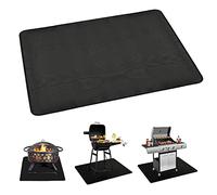 JasCherry Tapis Lgnifuge Tapis De Foyer Résistant À La Chaleur Rectangle pour Gazon Extérieur Protection de Terrasse - Protecteur Tapis de Brasero pour Camping, BBQ et Braséros Extérieurs - 45 * 37CM