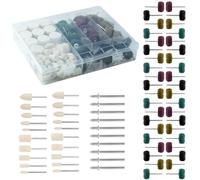 JASFLY 150 Pièces Accessoires Dremel Kit, Kit Polissage, Disque Dremel pour Bijoux Verre Métal Bois Ponçage Dépoussiérage Polissage avec Boîte de Rangement