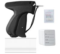 JASFLY Etiqueteuse, Pistolet Etiquette Textile, Etiqueteuse Prix 5000 Fils Paddle (Blanc,1cm/4cm) + 5 Aiguilles de Rechange + 500 Étiquette de Prix pour Etiquettes de Marque de Vêtement