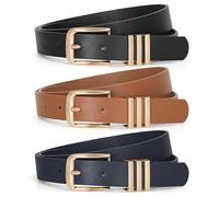 JasGood 3 pièces de ceinture en cuir pour femme ceinture de taille ceinture de mode mignonne pour femme pantalons jeans robes, 100cm: Für Größe 64cm-77cm