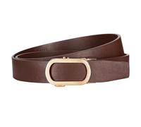 JasGood Ceinture à cliquet pour femme - Largeur : 3,1 cm - En cuir - Avec boucle coulissante dorée, Marron café, XL:130cm(Taillengröße 96-110cm)