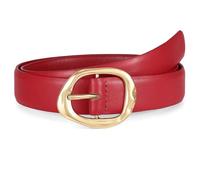 JASGOOD Ceinture Femme Cuir avec Boucle Doreé Réglable Ceinture Mode Élégant pour Femme pour Jeans Pantalons Robes,Rouge,Taille 90-101 cm(Longueur 120 cm)