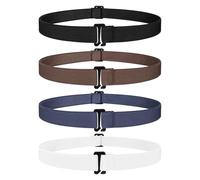 JasGood Ceinture invisible pour femme - Ceinture élastique avec boucle plate en plastique - Réglable pour jeans et pantalons, XL+:Taillengröße 100cm+