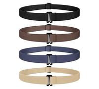 JasGood Ceinture invisible pour femme - Ceinture élastique avec boucle plate en plastique - Réglable pour jeans et pantalons, XS-L:Taillengröße 60-100cm