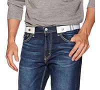JASGOOD Ceinture Sans Boucle Elastique Femme Homme - Ceinture Invisible Réglable pour Jeans, Pantalon, Robe - Dégagement Rapide Confortable,Blanc,60CM