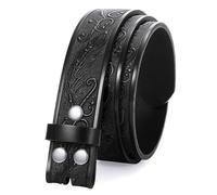 JasGood Ceinture western en cuir pour homme (sans boucle), 3,8 cm de large
