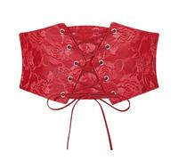 JasGood - Corset large pour femme avec ceinture élastique Waspie pour la taille, idéal pour une robe de carnaval ou un costume de festival, rouge, Fit Taillengröße 92cm-104cm