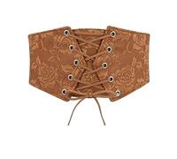 JasGood - Corset large pour femme avec ceinture élastique Waspie pour la taille, idéal pour une robe de carnaval ou un costume de festival, marron, Fit Taillengröße 58cm-67cm