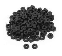 Jashem Lot de 150 écrous hexagonaux M3 en acier au carbone de qualité 8 Noir