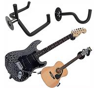 Jashem Support mural horizontal pour guitare acoustique, électrique, classique, ukulélé, banjo et mandoline - Support mural horizontal pour guitare basse (lot de 1)