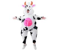 JASHKE Costume de Vache Gonflable Déguisement Vache Gonflable Adulte Costumes d'Halloween Gonflables
