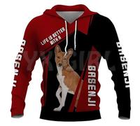 JasimonTK La Vie est Plus Belle avec Un Sweat à Capuche imprimé en 3D de Beagl Pull Unisexe Chien Funny Sweatshirt Casual Streetwear Tracksuit