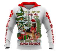 JasimonTK Sweat à Capuche de Noël imprimé en 3D Husky/French Bulldog/Murry Christmas Dogs Femme Homme Pullover Chien d'amour Cadeau