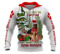JasimonTK Sweat à Capuche de Noël imprimé en 3D Husky/French Bulldog/Murry Christmas Dogs Femme Homme Pullover Chien d'amour Cadeau