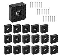 Jasjfasd 18Pcs Tampon Caoutchouc, Patins Antidérapants, Pied Caoutchouc, (22 * 22 * 8mm) Patin, Meubles Carrés Noirspied Noir pour Meubles avec Vis Antidérapants Pièces
