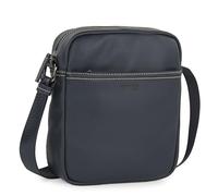 JASLEN - Sacoche Homme Bandouliere. Pochette Homme en cuir véritable élégante et compacte pour usage quotidien affaires loisirs style urbain, Bleu marine