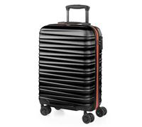 JASLEN - Valise Cabine 55x35x20 Rigide Légère à Roulette 4 Roues Pivotantes avec Cadenas à Combinaison TSA Bagage Cabine Idéal pour Voyager en Avion Petite Valise Compacte Compatible avec Ryan, Noir