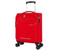 JASLEN - Valise Cabine 55X40X20 légère et résistante Bagage Cabine idéal pour Voyages Courts Valise Cabine Tissu Souple 4 Roues pivotantes Compatible Ryanair, Rouge