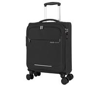 JASLEN - Valise Cabine 55X40X20 légère et résistante Bagage Cabine idéal pour Voyages Courts Valise Cabine Tissu Souple 4 Roues pivotantes Compatible Ryanair, Noir