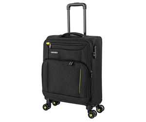 JASLEN - Valise Cabine 55X40X20 légère et résistante Bagage Cabine idéal pour Voyages Courts Valise Cabine Tissu Souple 4 Roues pivotantes Compatible Ryanair, Noir