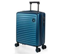 JASLEN - Valise Cabine 55x40x20 Rigide Légère à Roulette 4 Roues Pivotantes avec Cadenas à Combinaison TSA Extensible. Bagage Cabine Idéal pour Voyager en Avion Petite Valise Compacte, Bleu