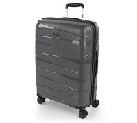 JASLEN - Valise Moyenne - Valise Soute Avion Rigide 4 roulettes - Valise De Voyage Résistante en Polypropylène - Valise Ultra Légère avec Verrouillage TSA/Cadenas à Combinaison, Brun métallique