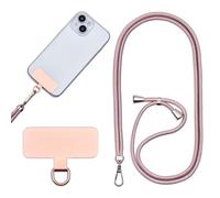 Jaslongri Chaîne universelle pour téléphone portable, à suspendre autour du cou ou en diagonale, avec un patch en métal et une corde réglable et détachable.