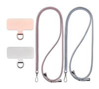 Jaslongri Cordon Universel pour Téléphone Portable, Sangle en Métal, Or Rose ou Argenté, Taille Unique