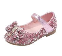 Jasmeko Chaussures Plates De Princesse à Paillettes Et Nœud pour Filles | Style ballet d'inspiration princesse agrémenté nœuds paillettes matière douce respirante fête spectacles