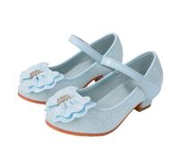 Jasmeko Chaussures Talons De Princesse pour Filles | Nœud paillettes et cristaux talons de 2,5 cm convient pour les anniversaires les soirées à thème, fêtes et mariages