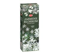 Jasmin Blossom Boîte de 6 tubes hexagonaux d'encens HEM roulés à la main en Inde