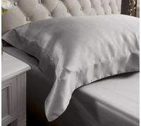 Jasmine Silk Anti Aging- en soie anti-âge Taie d'Oreiller - Une unité - Un sommeil réparateur - Prévention des rides et de la chute capillaire - 100% soie- 19 Momme- Oxford Style - 50 x 90 cm + 7cm - Gris
