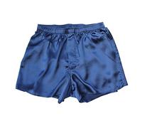 Jasmine Silk - Boxer classique en soie - Pour homme - Bleu marine - Bleu - X-Large