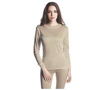 Jasmine Silk Débardeur thermique à col rond en pure soie pour femme Nude - Beige - Medium