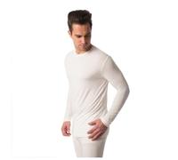 Jasmine silk homme modal thermal long sleeve top ivoire