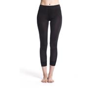 Jasmine Silk Legging thermique pour femme - 100 % soie - Chaud, doux et respirant - Noir (Taille 32)