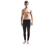 Jasmine Silk Soie Hommes Sous-pantalon Caleon Long thermique Long Johns Noir-Medium