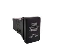 JASMKLX 1 Pc Interrupteur for clé Voiture Orange LED antibrouillard Coffre siège Miroir Chauffage Ventilateur Interrupteur Bouton Poussoir adapté for Suzuki Jimny 2019 2020 2021(LED Light Bar)