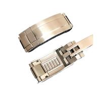 JASMKLX Boucle de montre en acier inoxydable for Rolex, 9mm x 9mm, métal poli, fermoir mat coulissant, réglage rapide, bouton pliant, accessoires de montre(Mid Polished-9x9mm)