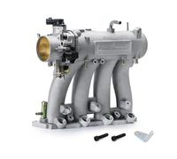 JASMKLX Collecteur d'admission en Aluminium D15 D16 D-Series for Corps de Papillon de 70 mm et TPS for 1988-2000 adapté for Honda adapté for Civic adapté for CRX adapté for Del adapté for Sol(Silver)